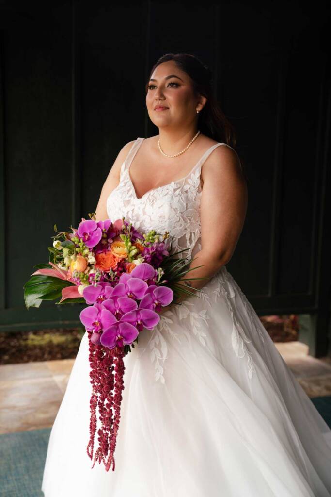 maui destinatio wedding bride