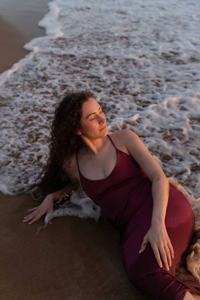 wailea maui portrait at sunset